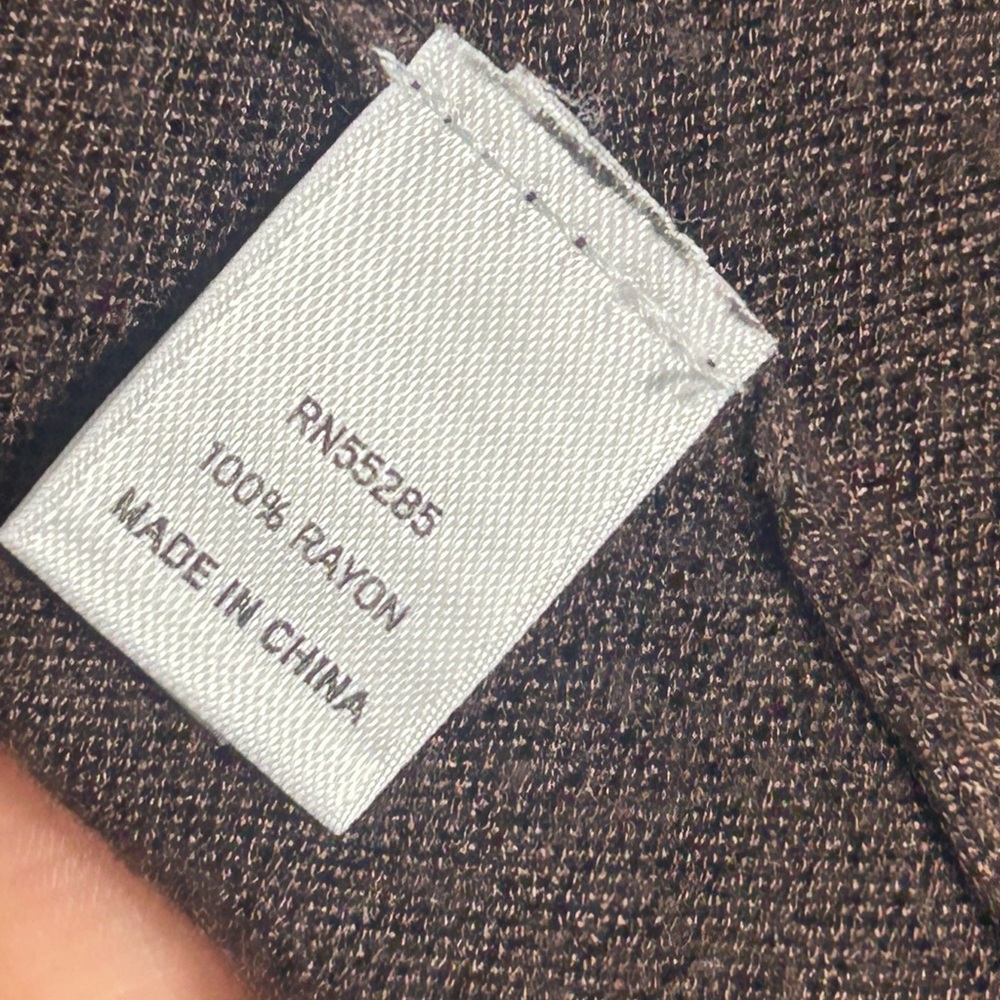 Express Design Studio Brown Ruffle Open Front Car… - image 5